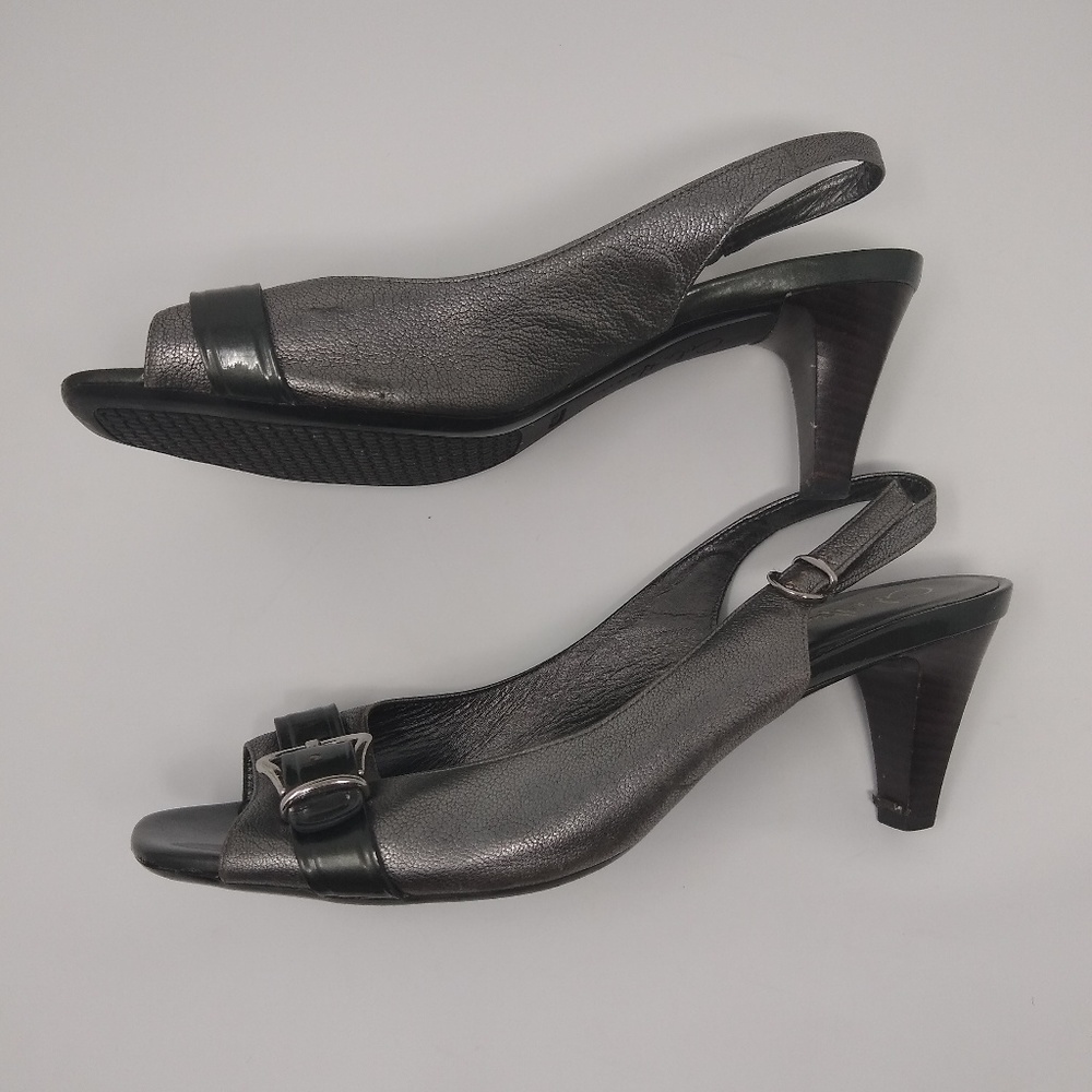 Cole Haan | buckle silver slingback heels Nike air - Picture 2 of 8